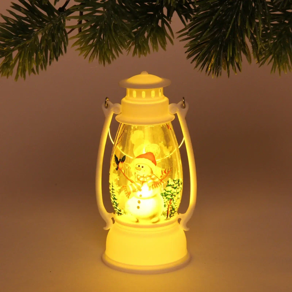 Сувенир с подсветкой «Лампа - Снеговик» 6*6*13 см, Белый