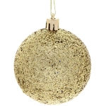 Новогодние шары 6 см (набор 24 шт) «Микс фактур», золото