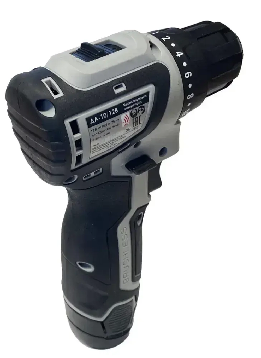 Бесщеточная аккумуляторная дрель-шуруповерт ИНТЕРСКОЛ МиниМАКС ДА-10/12В Кейс