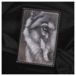 Кожаная обложка на паспорт «Волк»