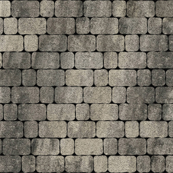 Тротуарная плитка Арена - Листопад гранит Антрацит, комплект из 2 видов плит