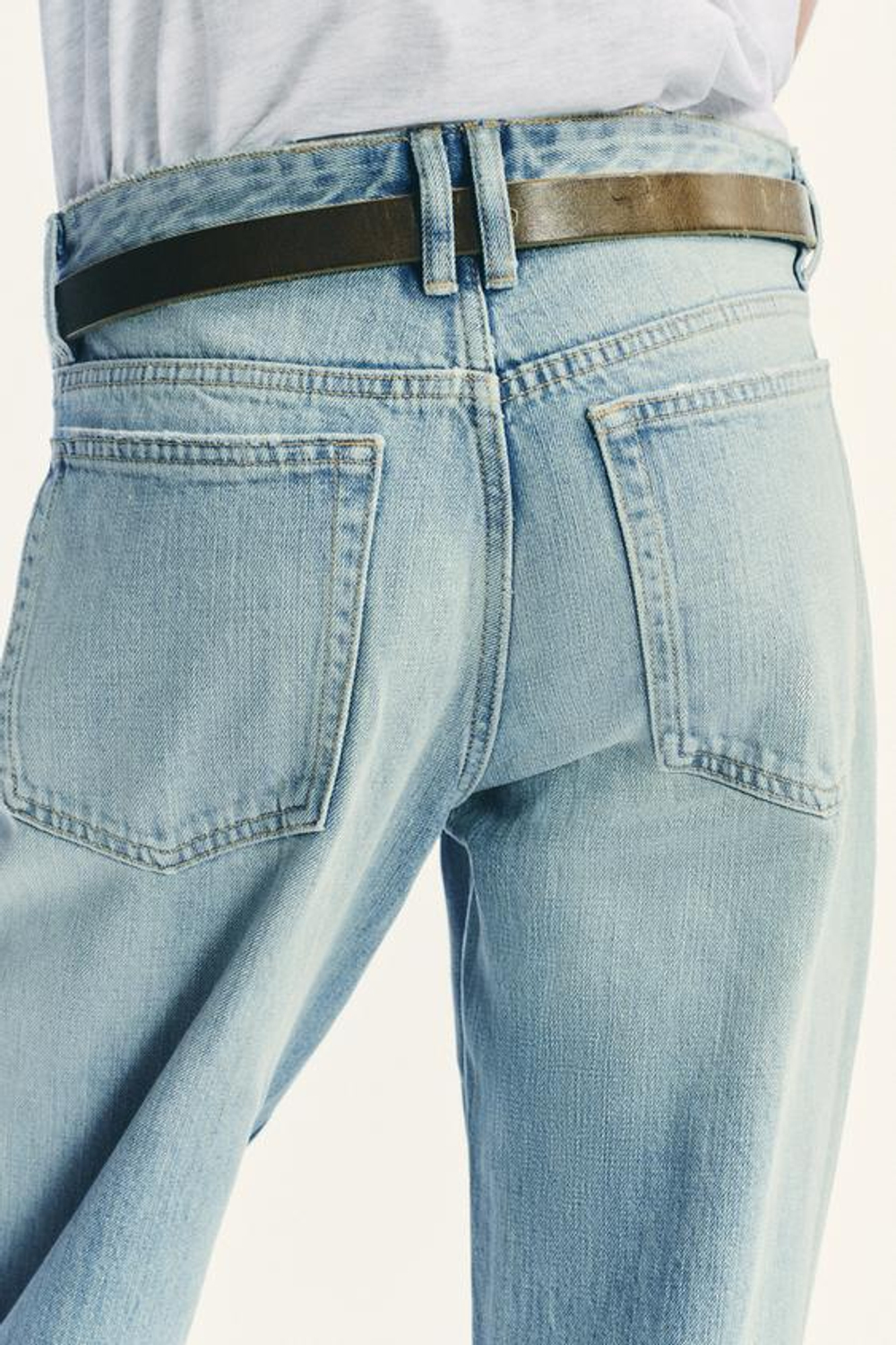 ZARA ДЖИНСЫ TRF КЛЕШ С НИЗКОЙ ПОСАДКОЙ, ГОЛУБОЙ