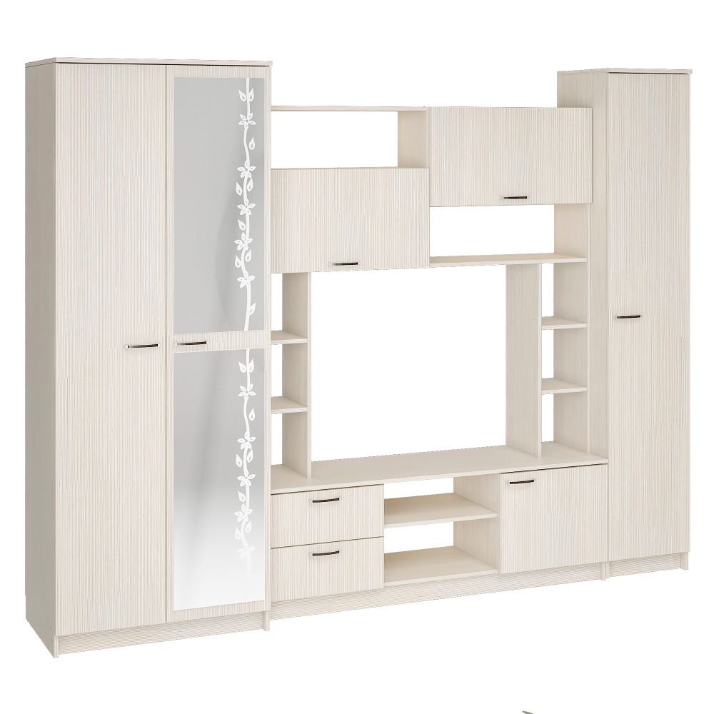 Стенка "Марта-11" ( сосна карелия), Интерьер Центр