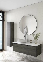 Тумба с раковиной и столешницей Armadi Art QUATRO 2 120 OAK ANTHRACITE/профиль ANTHRACITE