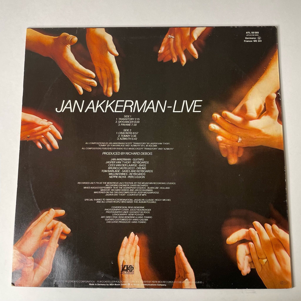 Винтажная виниловая пластинка LP Jan Akkerman Live (Germany 1978) Skydancer
