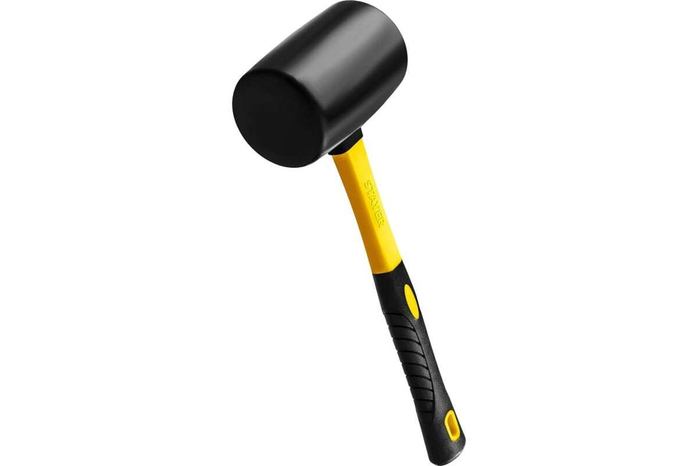 Чёрная резиновая киянка STAYER 900 г 2054-90
