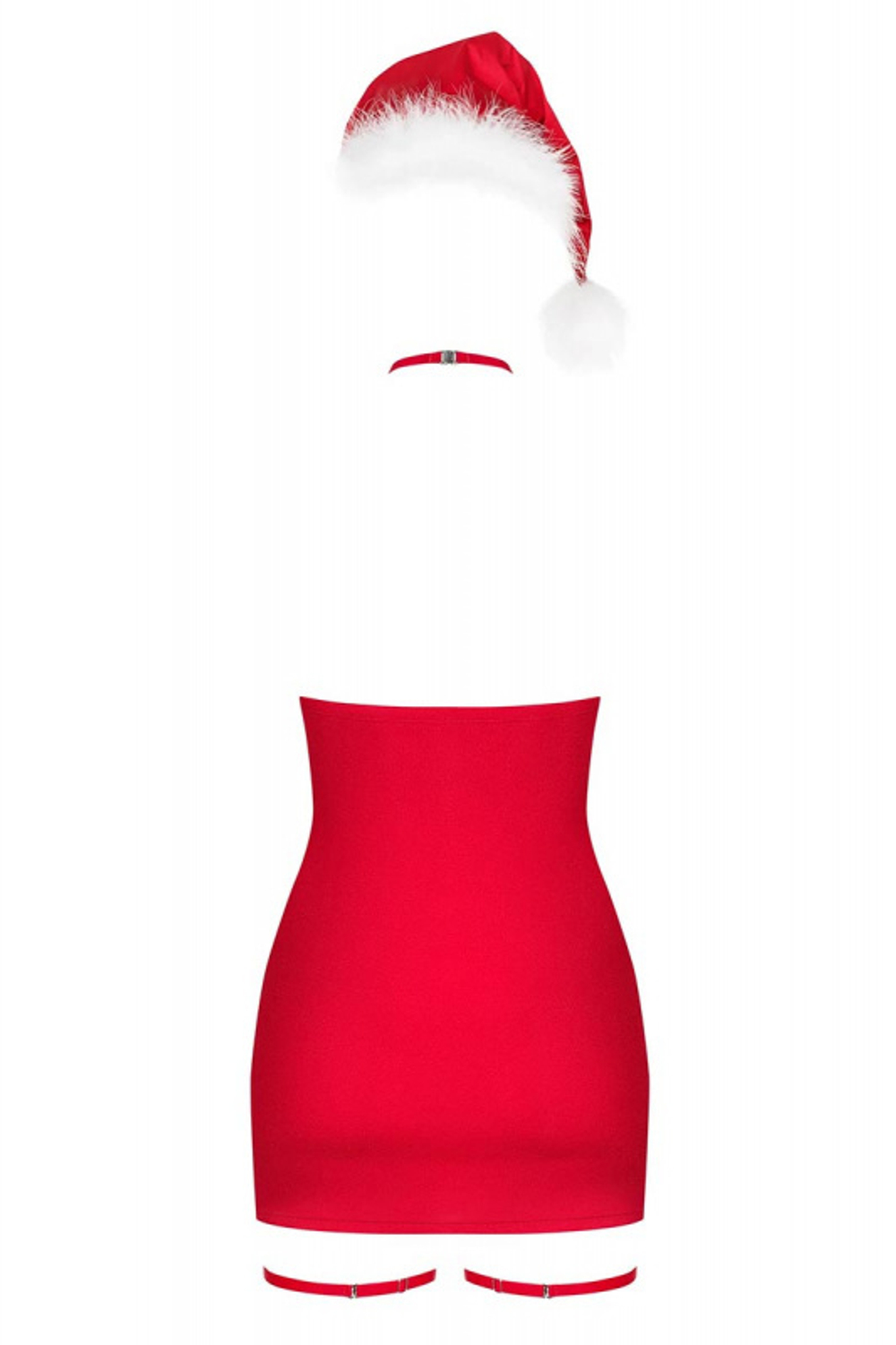 Obsessive Костюм Снегурочки игровой KISSMAS CHEMISE Red