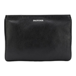 Balenciaga Leather Clutch Women"s Black
