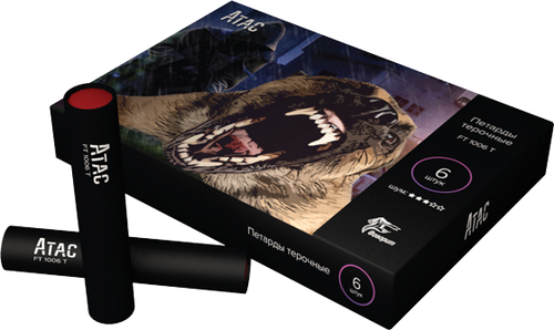 Петарды "Атас" упаковка 6 шт. (аналог корсар-6)