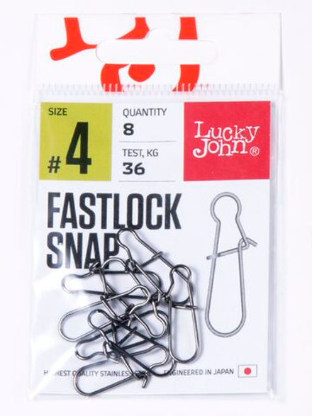 Застежки LJ Pro Series FASTLOCK SNAP №4, 35кг, 8шт.