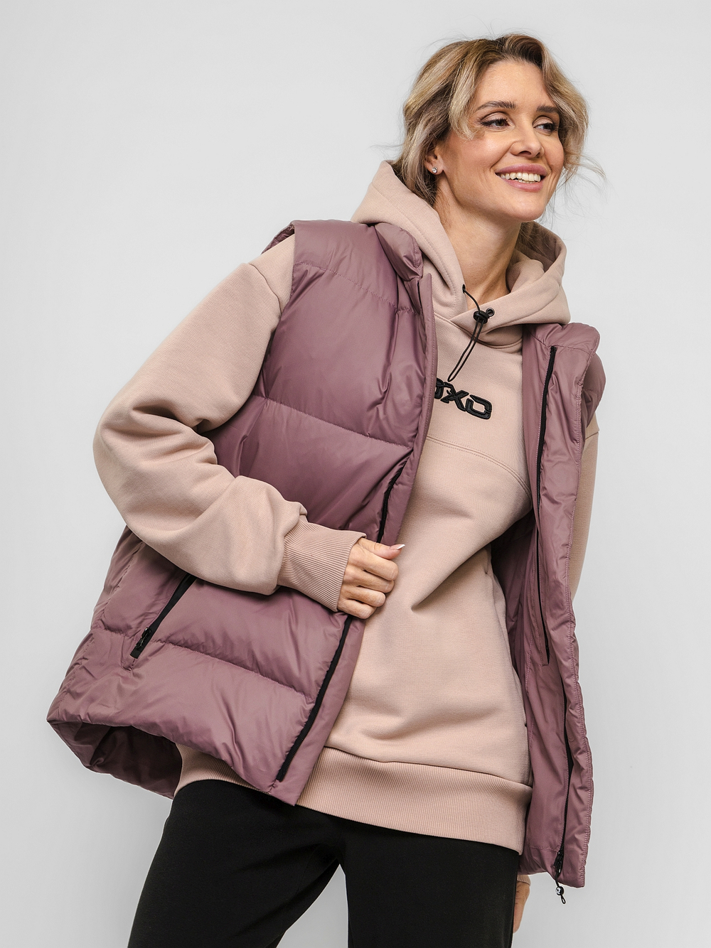 Жилет "НОХО" утеплённый, унисекс, цвет "Лиловая дымка"