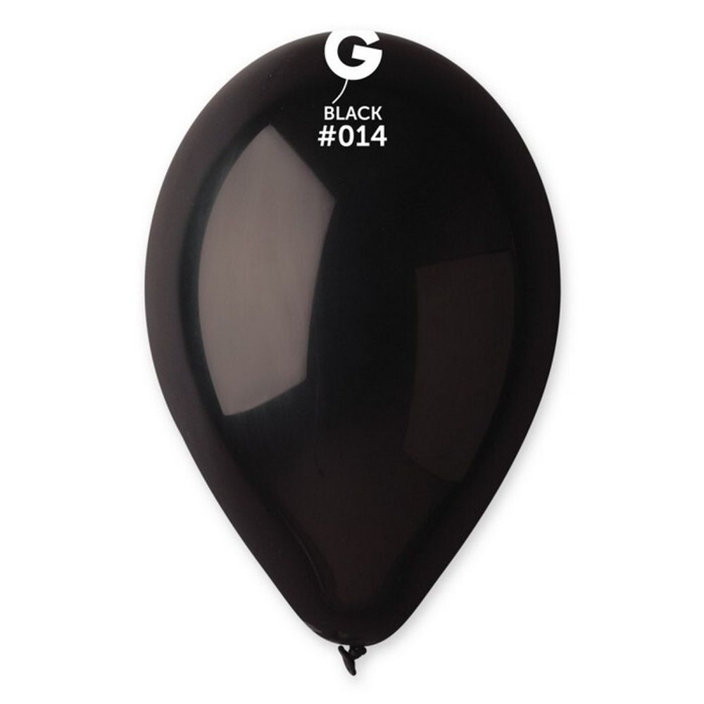 Воздушные шары Gemar, цвет 014 пастель, чёрный, 100 шт. размер 12&quot;