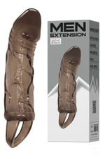 Стимулирующая насадка с фиксацией на мошонке Men Extension (Цвет: черный)