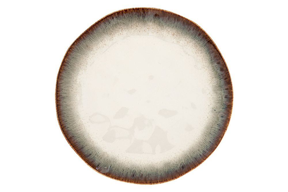 Тарелка обеденная Nuances, коричневая, 26 см