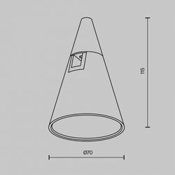 Накладной светильник Maytoni Keila TR146-1-5W4K-BS