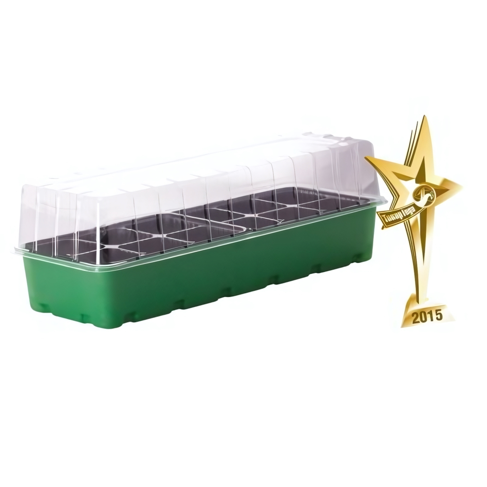 Минипарник для рассады с крышкой С КАССЕТОЙ на 12 ячеек InGreen