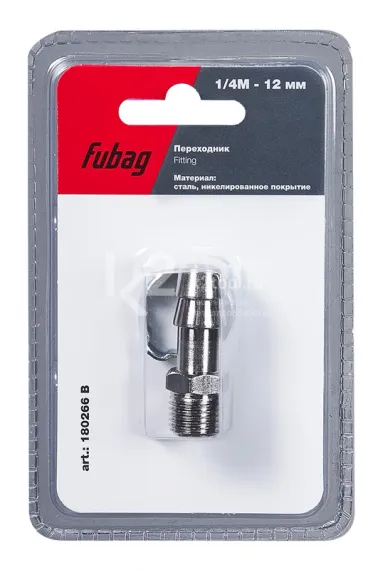 Переходник Fubag с 1/4"M на елочку 12 мм в блистере