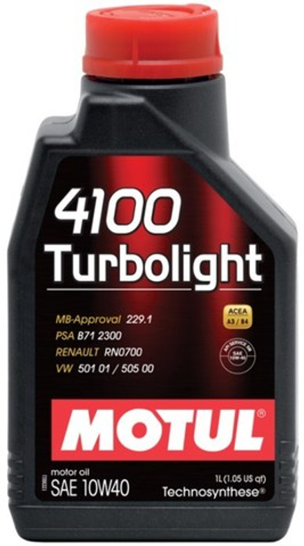 Моторное масло MOTUL 4100 Turbolight 10w40 1л