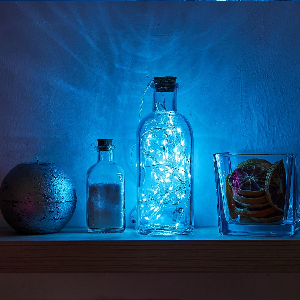 ULD-S0500-050-SCB-2AA ICE BLUE IP20 DEW Гирлянда светодиодная Роса на батарейках 2AA не в-к. 5м. 50 светодиодов. Голубой свет. Провод медный. TM Uniel