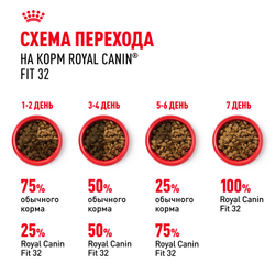Royal Canin Fit 32 Корм сухой сбалансированный для взрослых умеренно активных кошек от 1 года - 4 кг
