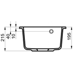 Мойка для кухни MILACIO Murcia 42 Cuarzo MC.77041, черный матовый