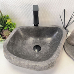 Каменная раковина из речного камня RS-63589 (42*35*14) 0122