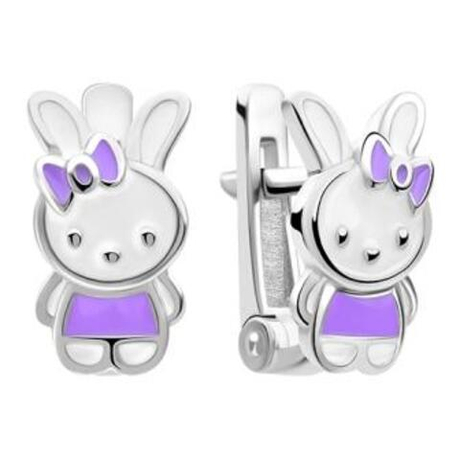 Серьги из серебра с эмалью