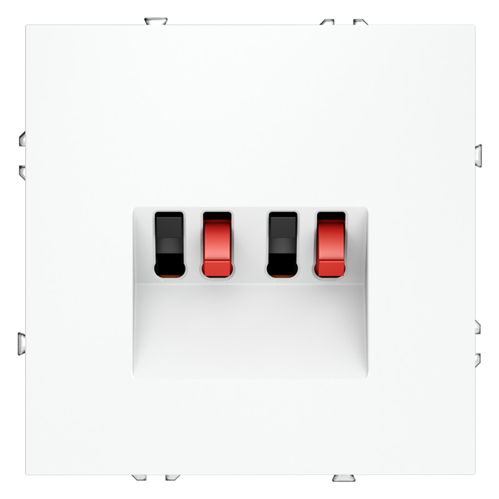 Розетка акустическая встраиваемая VOLTUM S70 4-местная, (белый матовый)