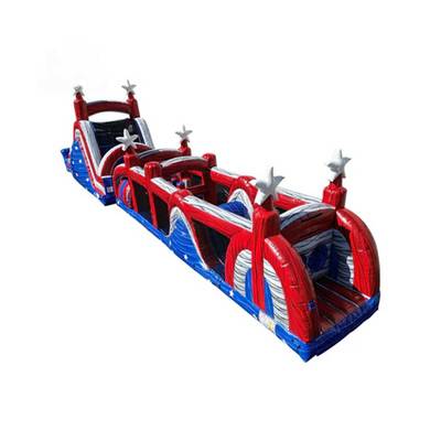 Коммерческая надувная полоса препятствий «Галактика», 15×3×4 м