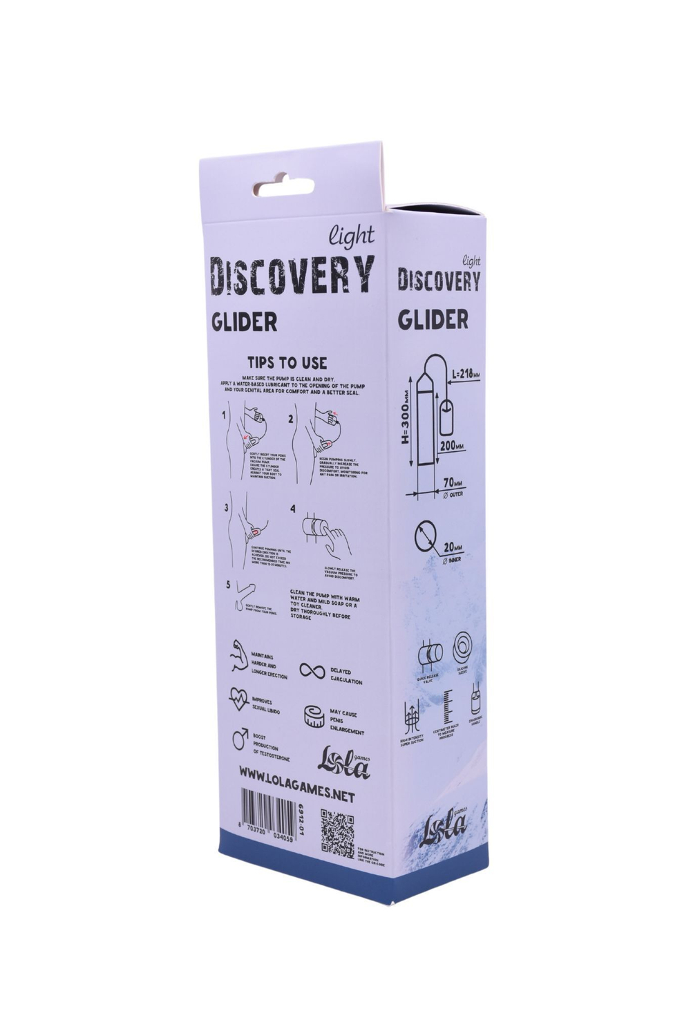 Вакуумная помпа Lola Games Glider с манометром, рабочая длина 20 см