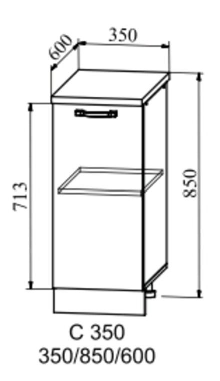 шкаф нижний 350 скала
