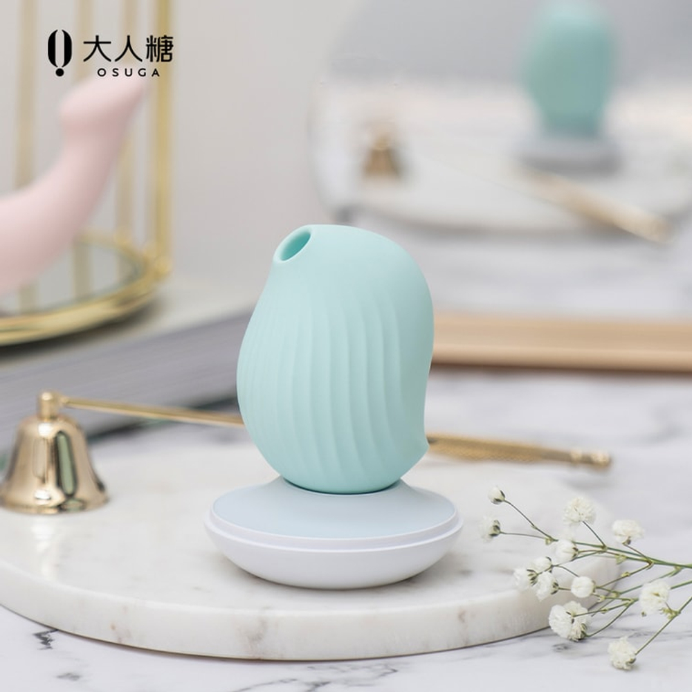 Cuddly Bird Нежно-зеленый вибростимулятор с функцией вакуумной стимуляции и беспроводной зарядкой