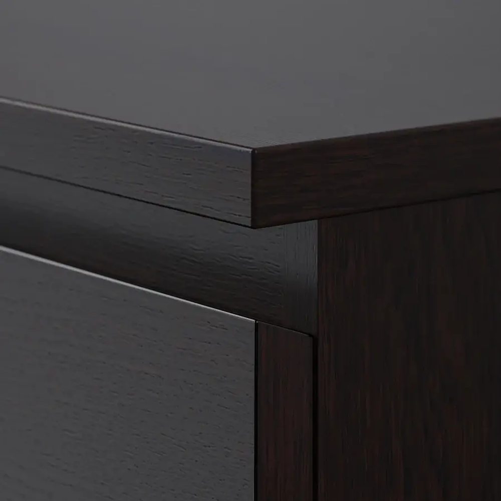 Комод с 6 ящиками - IKEA MALM, 160x78х48 см, черно-коричневый МАЛЬМ ИКЕА