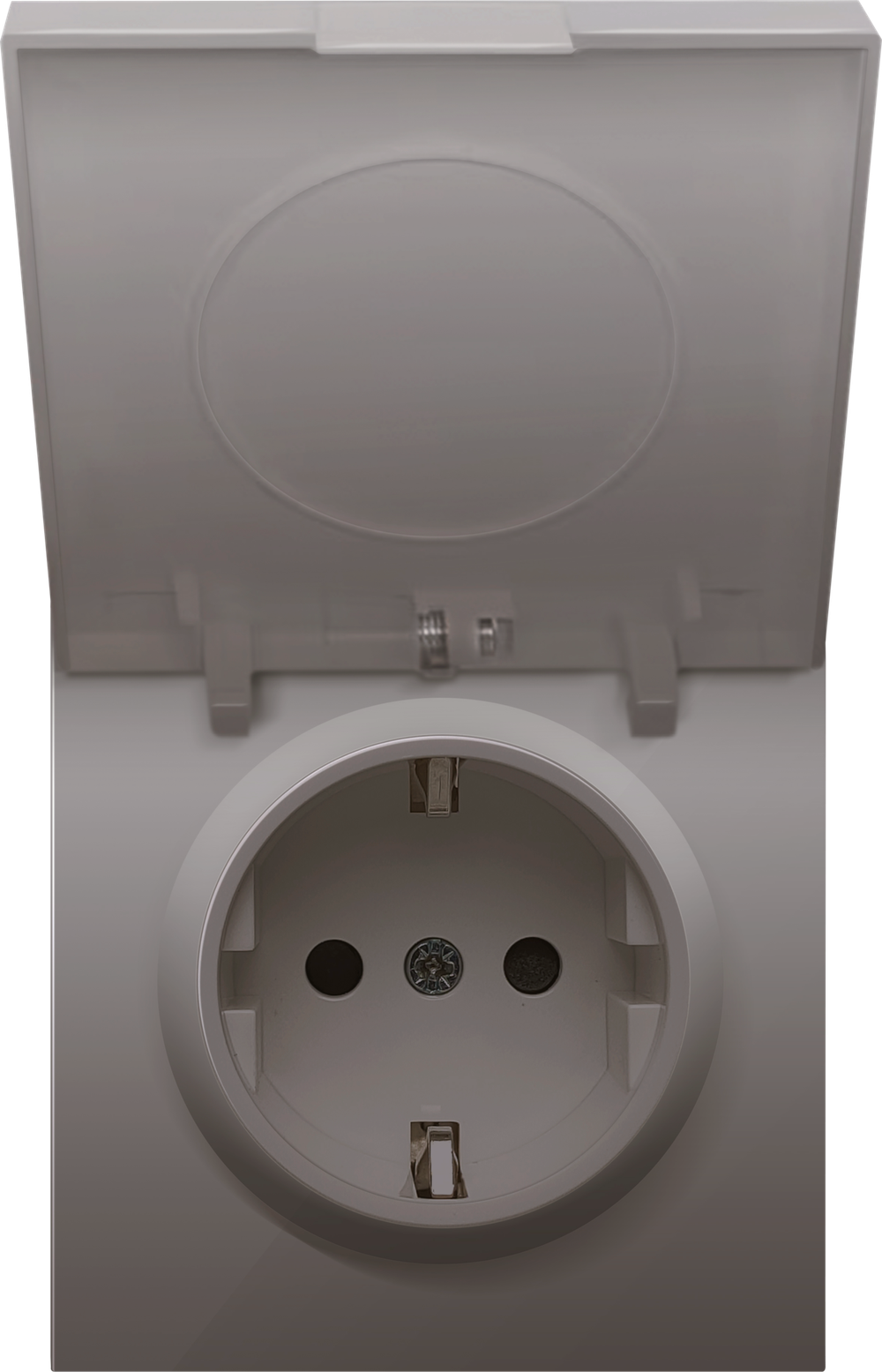 Накладка для розетки Schuko с крышкой, 16A 250 В~, сталь, серия R98