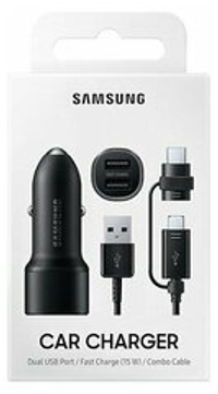 АЗУ Samsung EP-L1100 двухпортовое microUSB/Type-C с функцией быстрой зарядки,черный (EP-L1100WBEGRU)