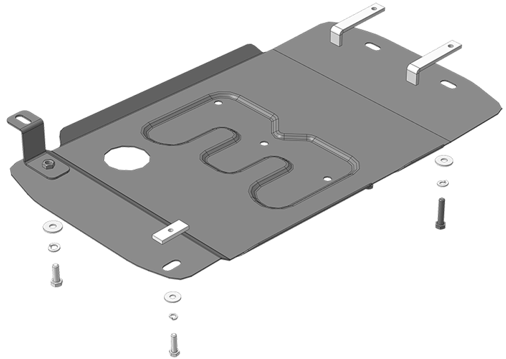 Защита КПП. 2 мм, Сталь. для Infiniti FX 35 2008-2012, Motodor.78001