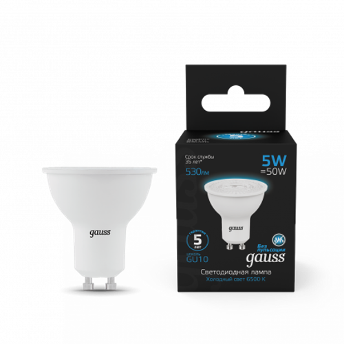 Лампа Gauss LED MR16 5W 530lm 6500K  GU10 101506305