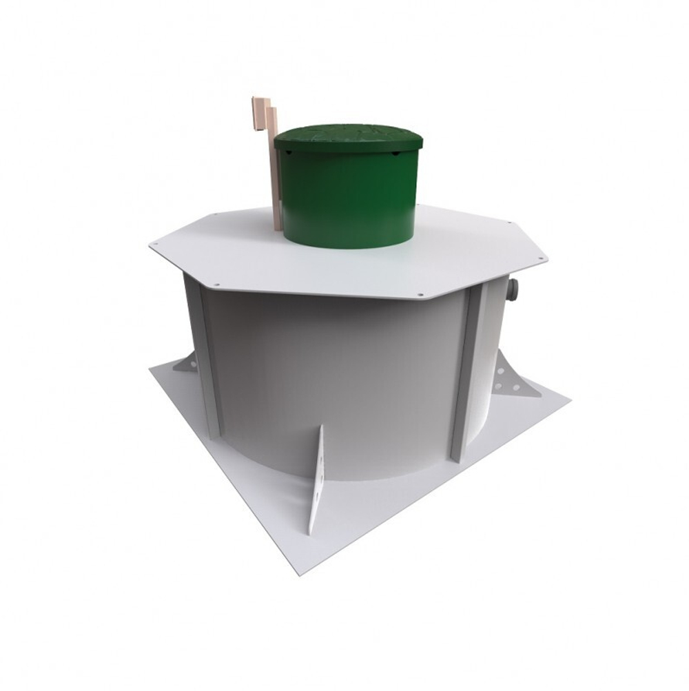 Станция биологической очистки Коло Веси KoloVesi 8 низкий корпус прин/ 1600 л. в сутки / до 9 чел. / принудительный сброс (2000x2000x1501см;181кг;) - арт.560164