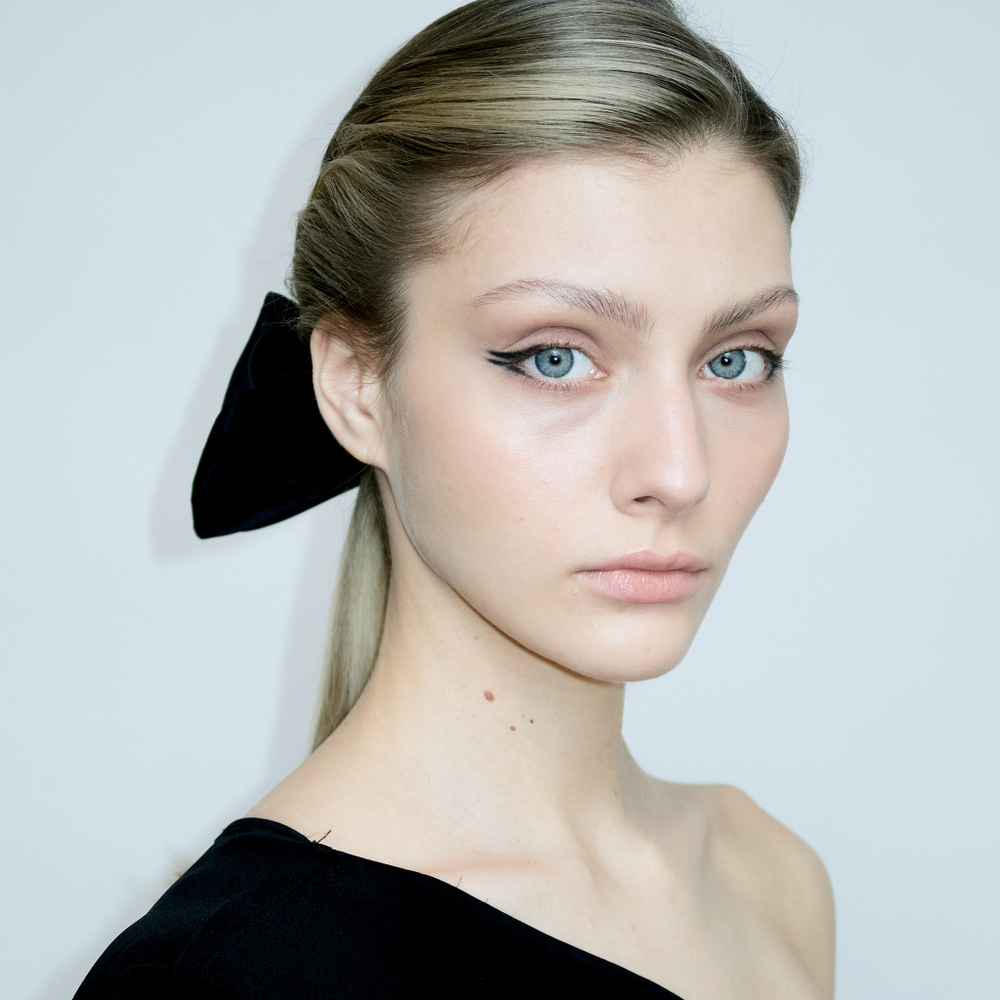 Бант "Балерина" из черной тафты