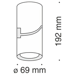 Потолочный светильник Труба / Tube 11 Вт 3000 К 90° Technical c019cw-01w