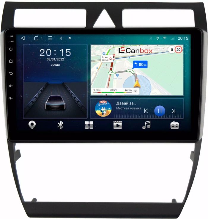 Магнитола для Audi A6 2001-2004 - CanBox 9110 Android 10, SIM-слот