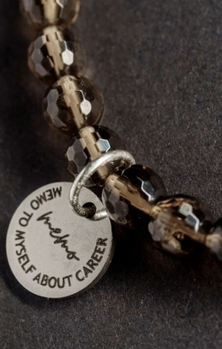 Браслет "Concentration & Energy" из раухтопаза 8 мм с подвеской