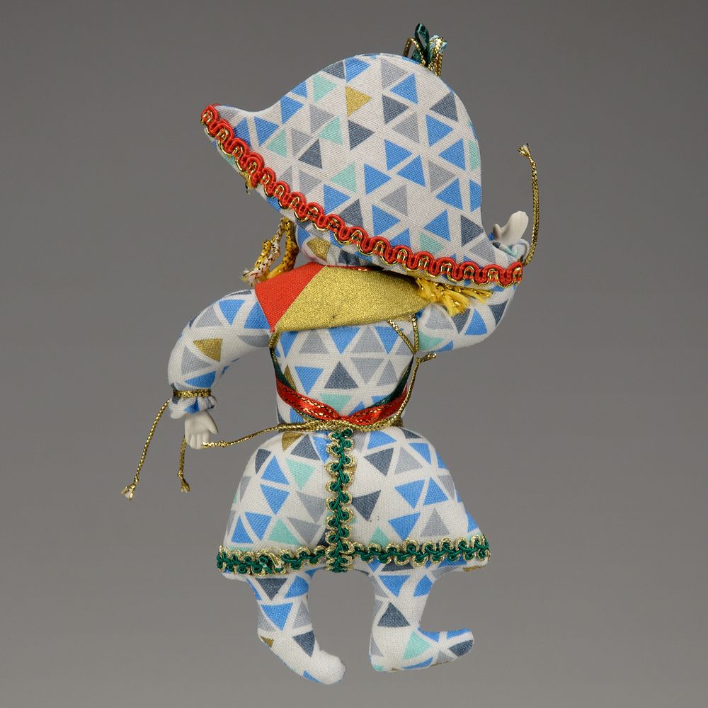 Ёлочная игрушка Арлекин в треуголке