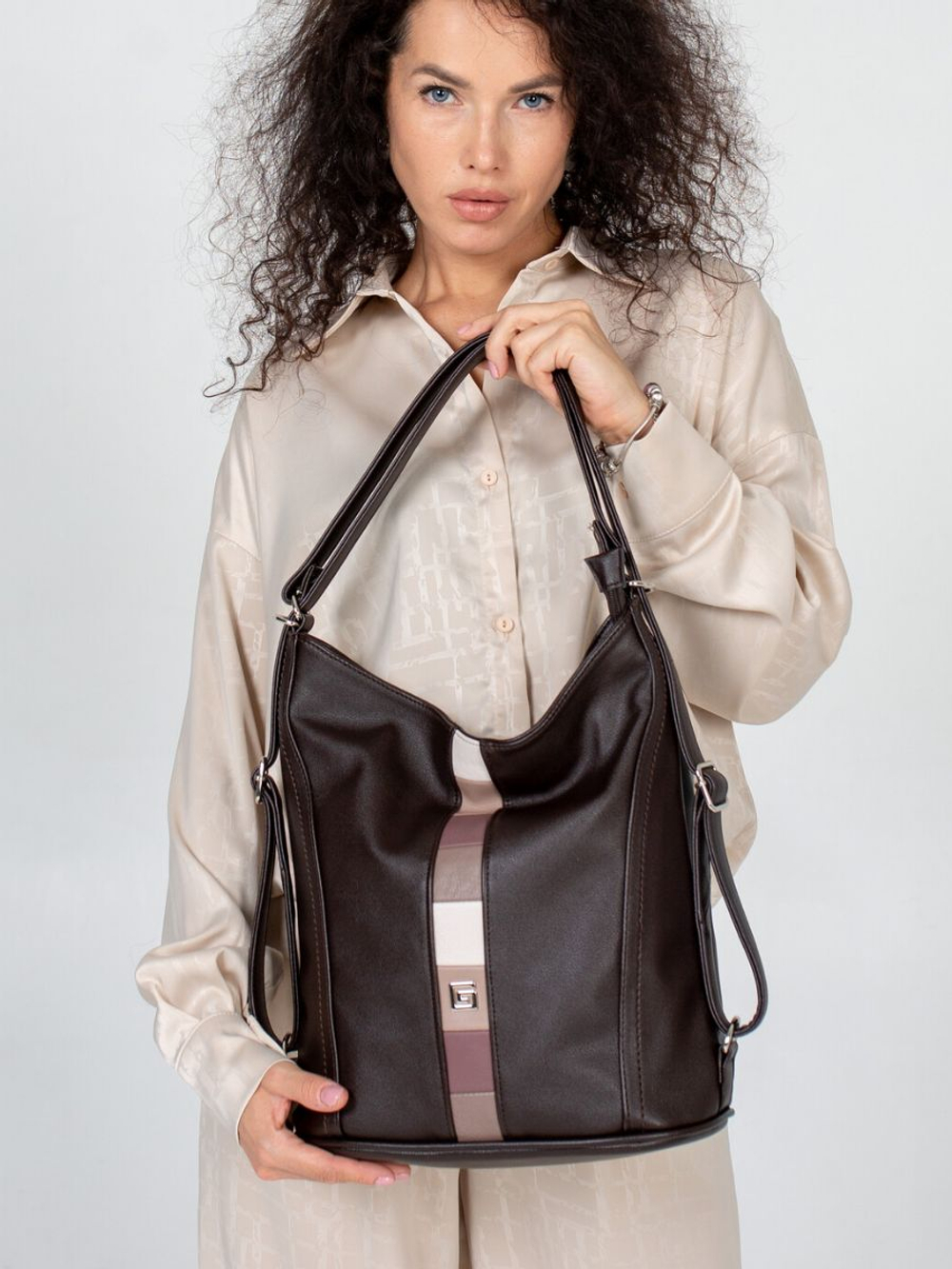 GERA Сумка-рюкзак женская через плечо, трансформер