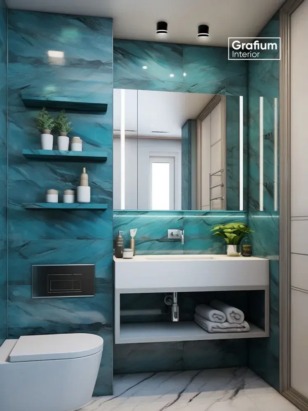 Светильник потолочный / спот светодиодный черный GX53, накладной точечный Grafium Interior