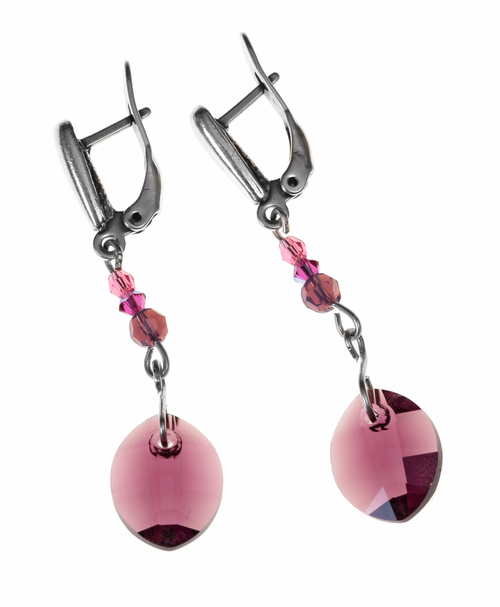 "Квибель" серьги в серебряном покрытии из коллекции "Королева" от Jenavi  с английским замком