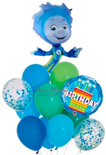 Букет шаров "Фиксик Нолик"