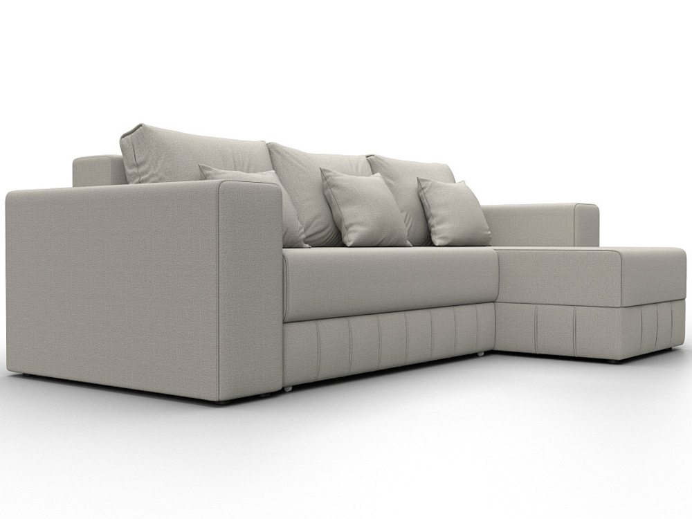 Диван угловой Лига-076 угол универсальный РОГОЖКА Амур 02 бежевый