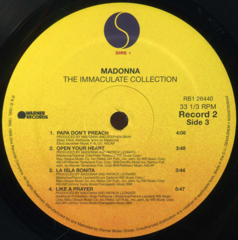 Madonna / The Immaculate Collection (2LP)