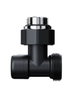 Узел нижнего подключения Royal Thermo Design угловой 1/2"х3/4" EK евроконус (черный)